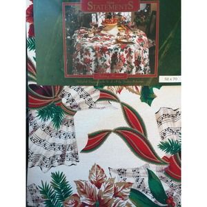 Holiday Romance Tablecloth Oblong 52x70" Note